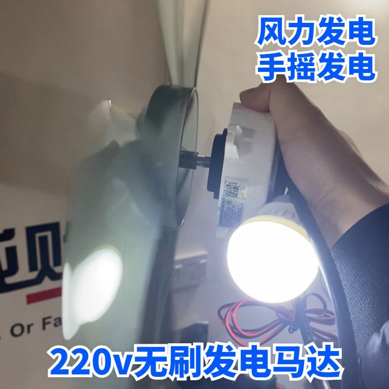 【公司貨 最低價】220V無刷電機發電機 手搖發電馬達 diy實驗發電 風力水力發電