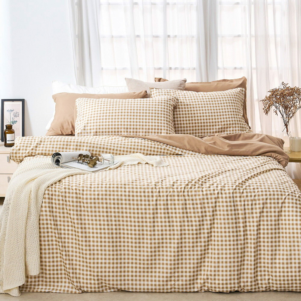 床包涼被組-單人/雙人/加大 / 舒柔棉 / 多款任選 簡約文青 / DUYAN 竹漾 #涼夏寢具 4