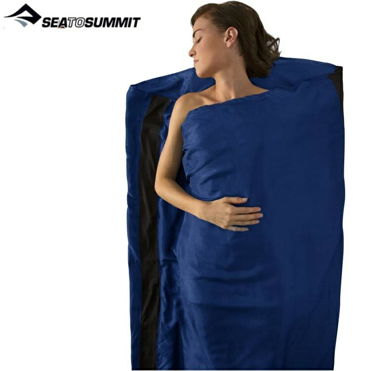 Sea to Summit 彈性絲質睡袋內套 標準型/睡袋配件 Premium Silk Liner STSASILKCSSTD NB 深藍