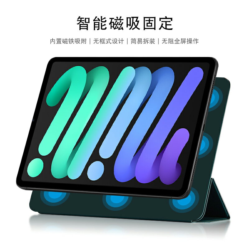 蘋果ipad mini6保護套新款第六代ipadmini平板電腦磁吸皮套8.3英寸迷你6智慧休眠雙面夾帶筆槽支撐外套殼