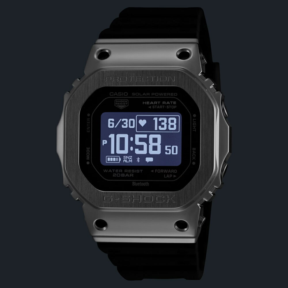 CASIO卡西歐 G-SQUAD  GM-H5600 系列 GM-H5600-1  追蹤睡眠 血氧儀 多功能運動方形腕錶 黑銀色 44mm｜樂天領券現折★全館特惠中★指定刷卡回饋10% 1