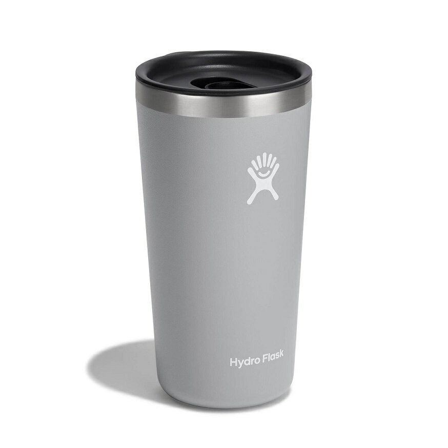 【【蘋果戶外】】Hydro Flask【隨行杯 / 591ml】20oz 保溫隨行杯 (粉灰) 附蓋 滑蓋咖啡杯 保溫杯 保冷杯 保溫瓶 TUMBLER