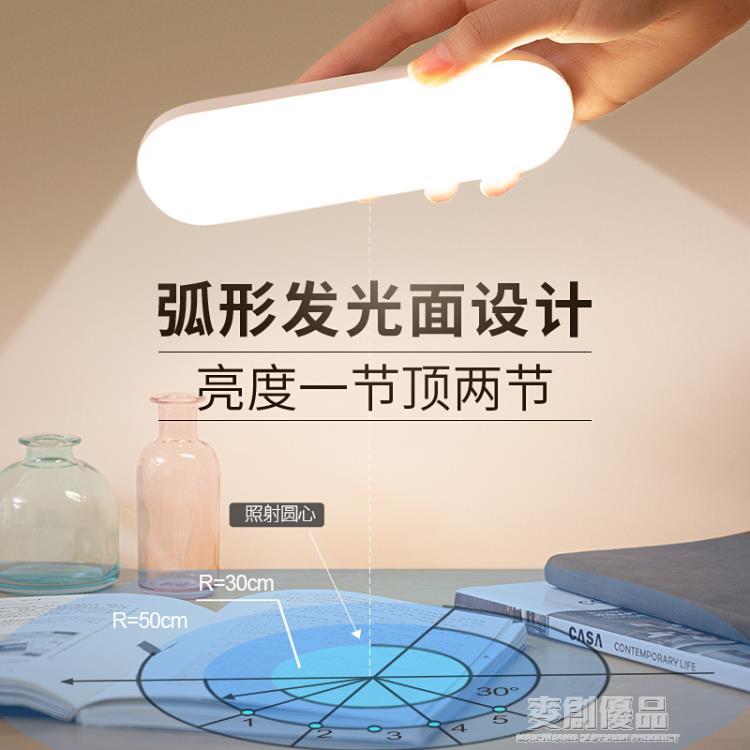 LED小夜燈充電池式學生宿舍床上用小燈臥室床頭磁吸看書寢室臺燈 「好物優選生活館」