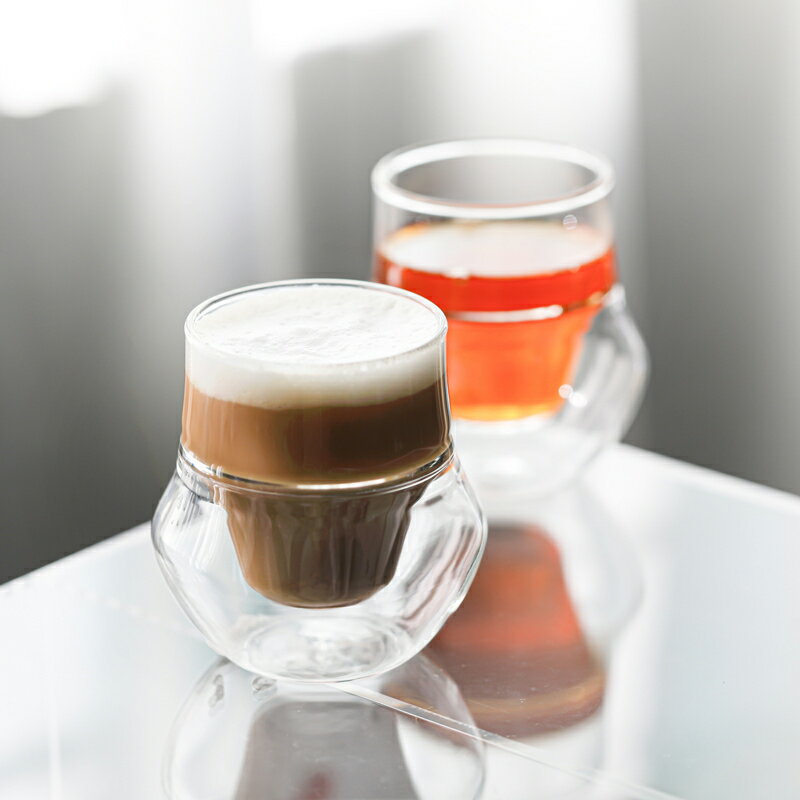 高硼矽手工玻璃杯茶葉品鑒杯意式濃縮咖啡杯透明雙層小號咖啡杯