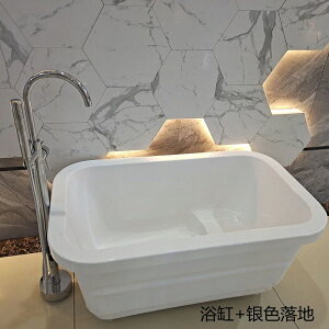 優樂悅~亞克力民宿小戶型家用單人雙層保溫浴盆獨立式長方形成人網紅浴缸