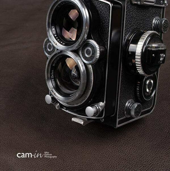 cam-in Rolleiflex閃光燈介面堵頭+快門按鈕 長款銀色cam9051