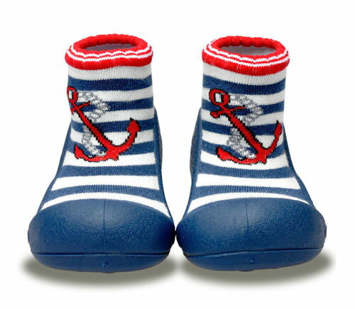 【任2件990】韓國 Attipas 快樂腳襪型學步鞋-水手深藍