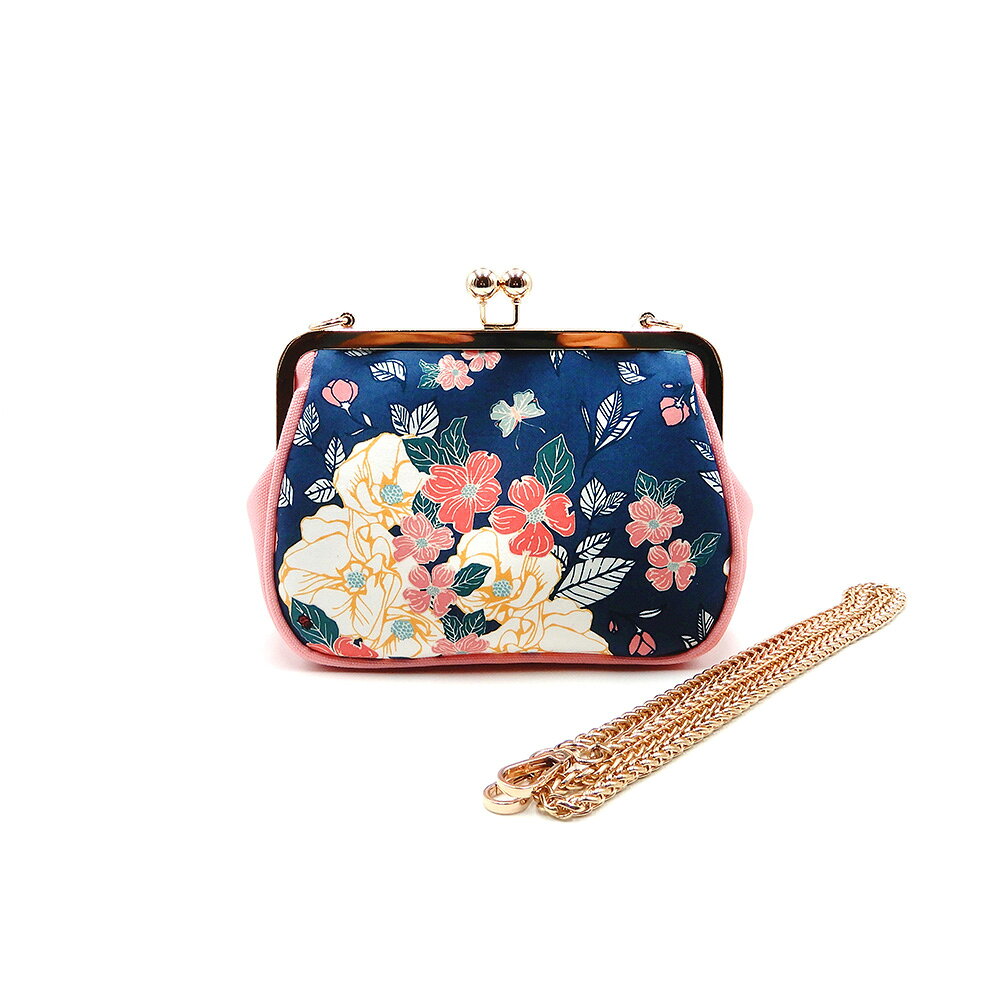 Miranda Handmadex覓品竹北手作店-手提斜背寬底口金包-繁花似錦 1