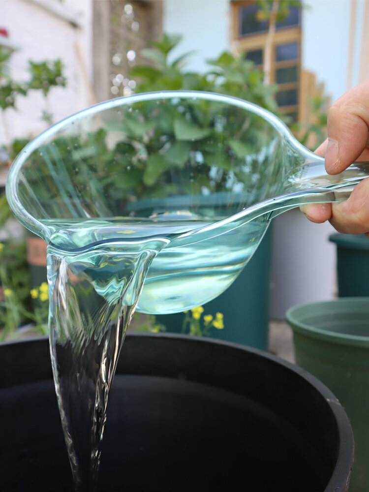 澆菜水瓢透明澆花水勺水舀子家用廚房塑料網紅水瓢寶寶洗澡水瓢勺