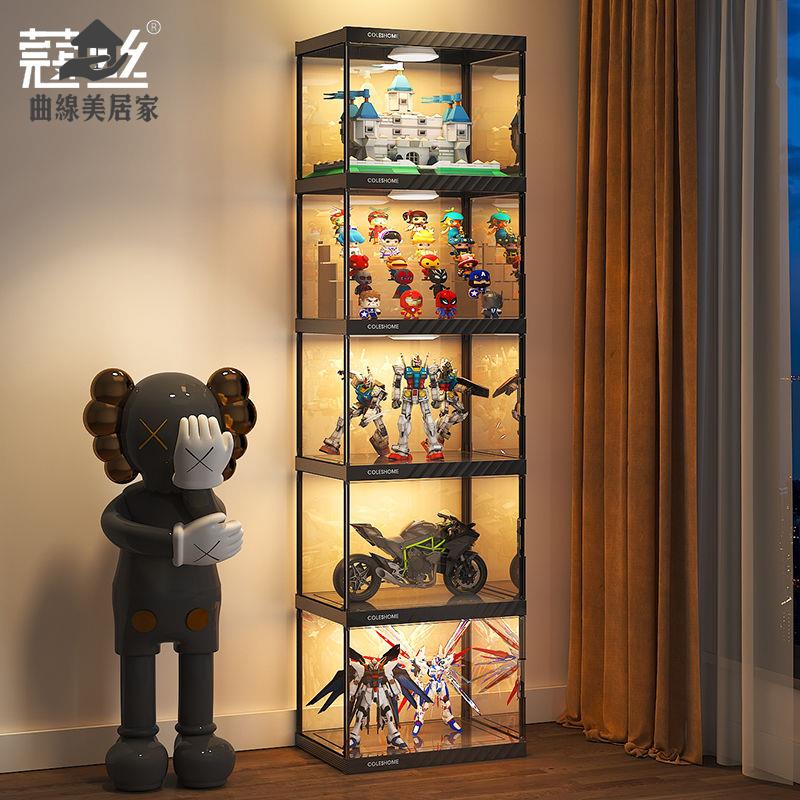 免運 手辦展示架 收納櫃 展示櫃 展示盒 手辦辦樂高展示積木樂高收納透明模型家用防塵架子高達玩具展示櫃 工廠直銷syqh