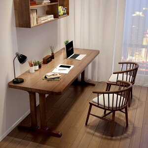 書桌 新款全實木書桌家用臺式電腦桌胡桃色書畫桌辦公桌學習桌椅組合 幸福驛站