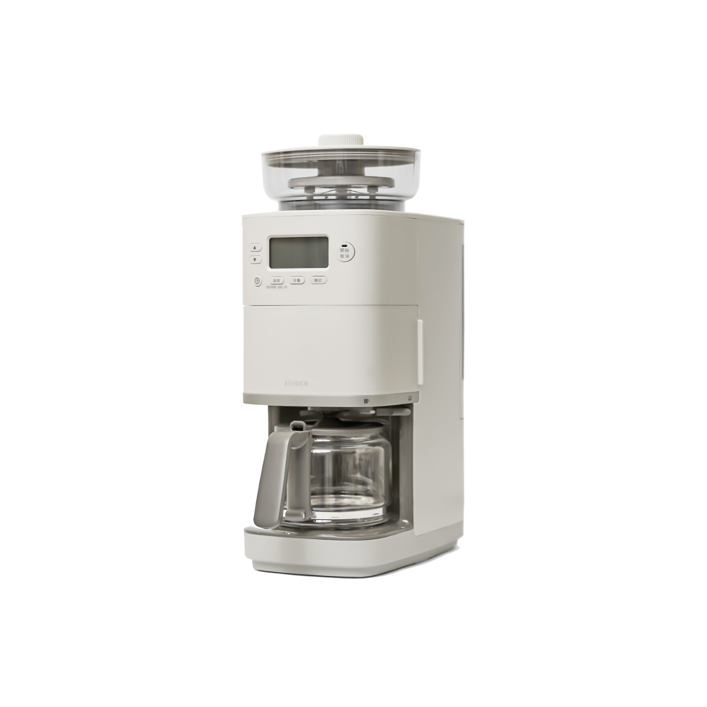 【Siroca】全自動石臼式研磨咖啡機-白灰色 SC-C2510