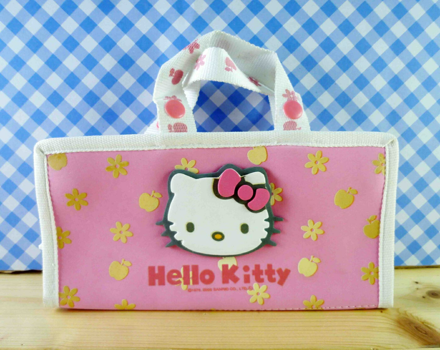 【震撼精品百貨】Hello Kitty 凱蒂貓 化妝包/筆袋-提袋-大臉 震撼日式精品百貨