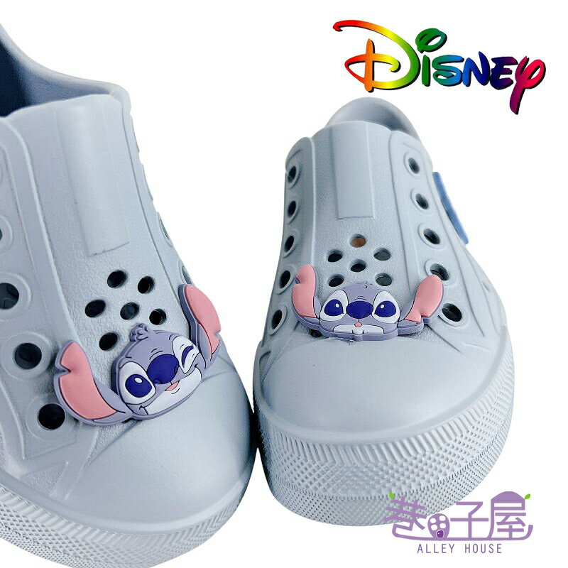 DISNEY迪士尼 童鞋 史迪奇 輕量 防水 洞洞鞋 [B25825] 霧藍 MIT臺灣製造【巷子屋】