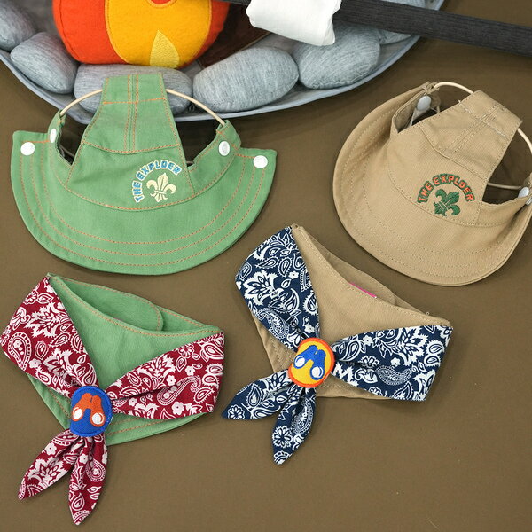 【ParisDog】西部牛仔寵物帽子領巾套裝(寵物配件)