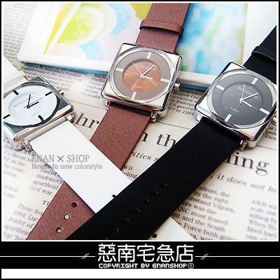 惡南宅急店【0089F】日韓系春夏潮流手錶『方格準心錶款』可當情侶對錶。單款區