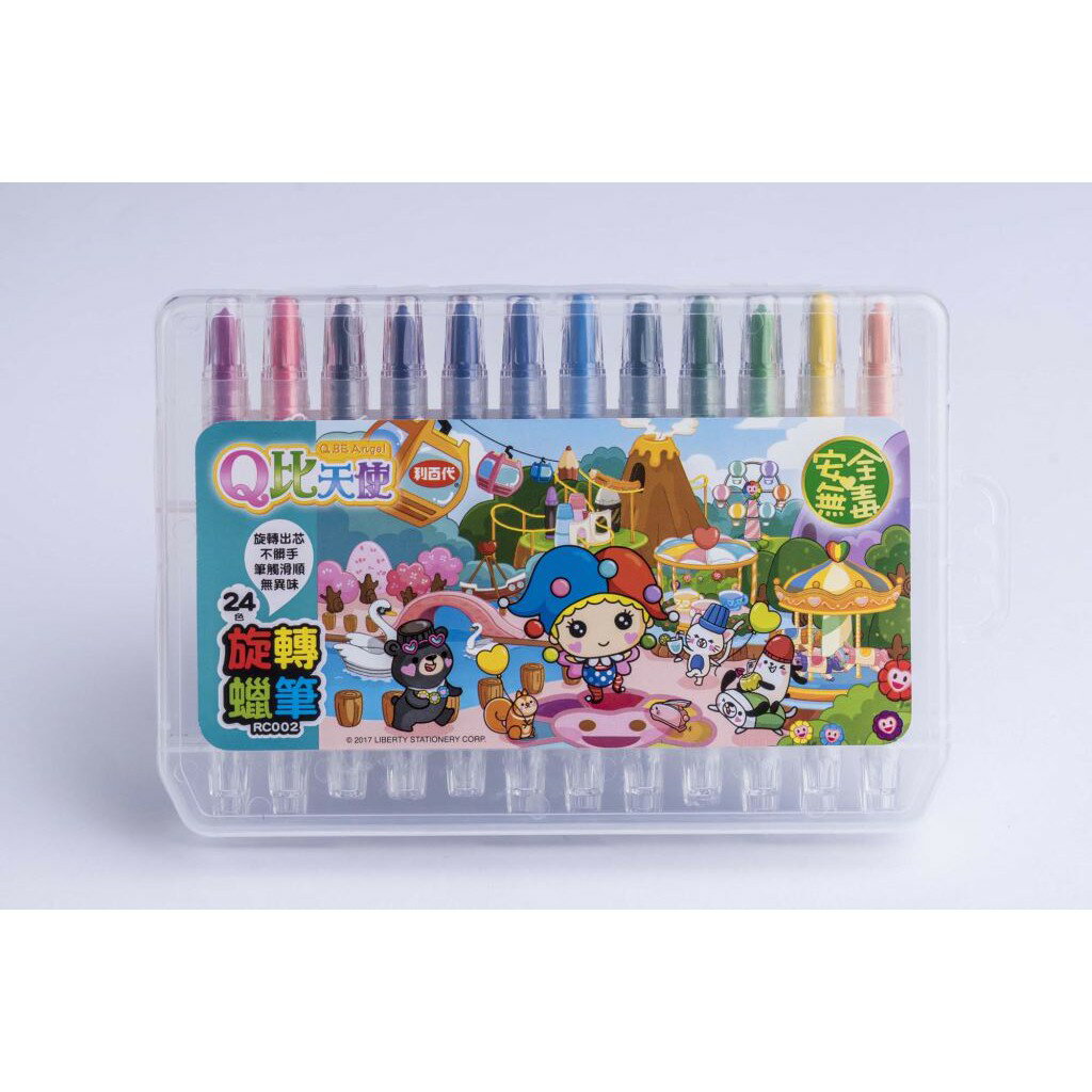 【K.J總務部】利百代 RC001/RC002 Q比旋轉蠟筆～12色組/24色組 5