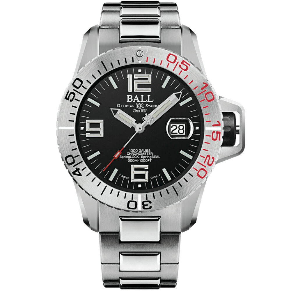 BALL 波爾錶 Engineer Hydrocarbon EOD 自動機械腕錶(DM3200A-S1C-BK)-42mm-黑麵鈦鋼帶【刷卡回饋 分期0利率】【APP下單點數13倍送】