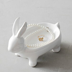 北歐輕奢陶瓷兔子香皂肥皂盒多肉植物花盆家居裝飾首飾收納盤擺件