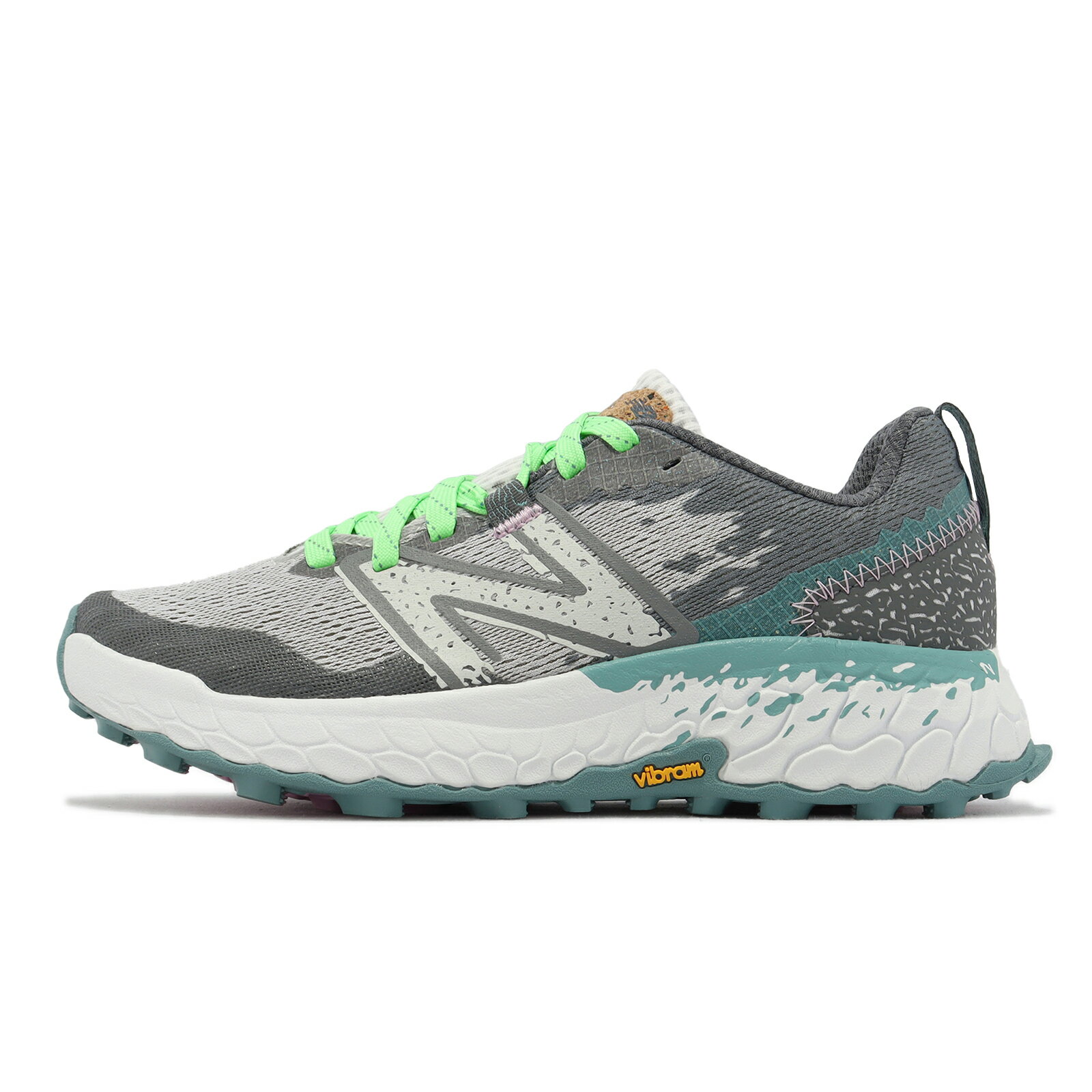 New Balance NB 越野跑鞋 Fresh Foam X Hierro V7 D 寬楦 女鞋 灰 綠 緩震 黃金大底 NB WTHIERR7-D