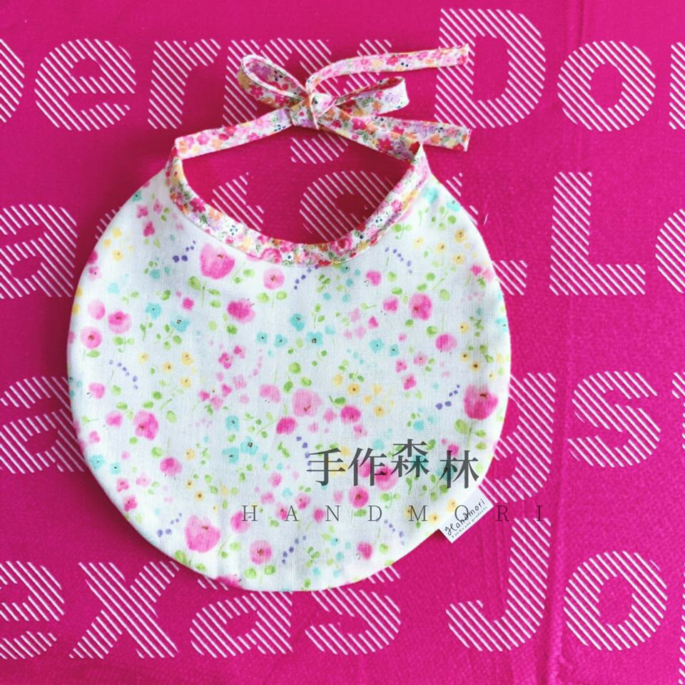 手作森林【原寸紙型】綁帶圍兜 附步驟圖解 新生兒 口水巾 自有品牌紙型 NL00611