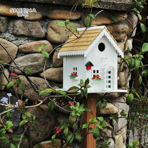 餵鳥器 法式愛麗舍鳥屋庭院民宿戶外室內裝飾鳥窩擺件園林造景