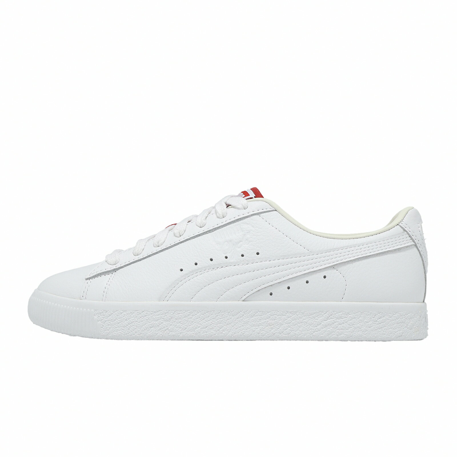 Puma 休閒鞋 Clyde Varsity II 男鞋 女鞋 白 紅 小白鞋 百搭 皮革 396491-01