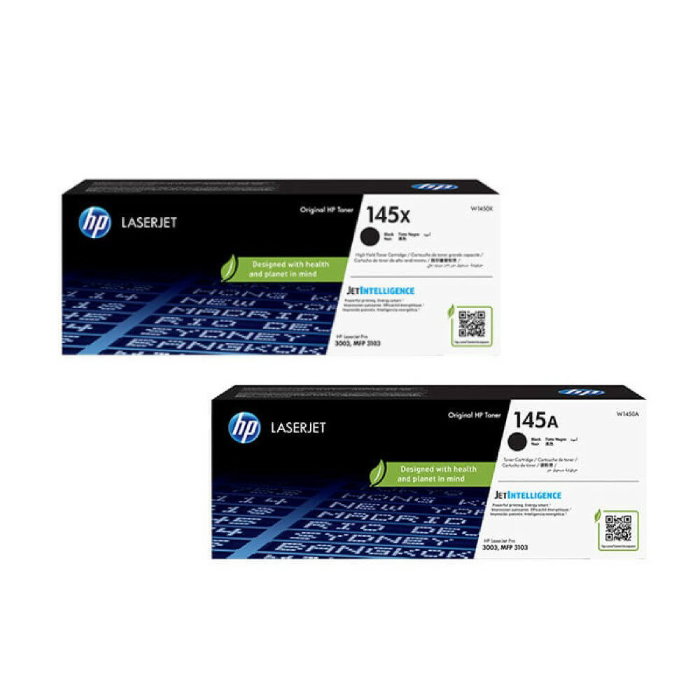 HP 145A/145X LaserJet 黑色標準/高容量原廠碳粉匣 W1450A/W1450X 適用 HP LaserJet Pro 3003dw / 3103fdn / 3103fdw
