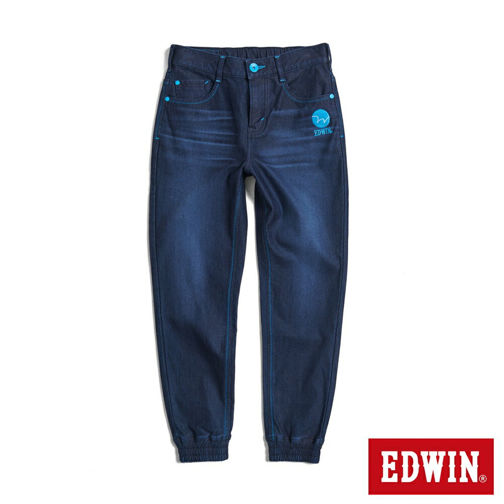 EDWIN EDGE x JERSEYS迦績 超彈力錐形束口牛仔褲-女款 原藍磨