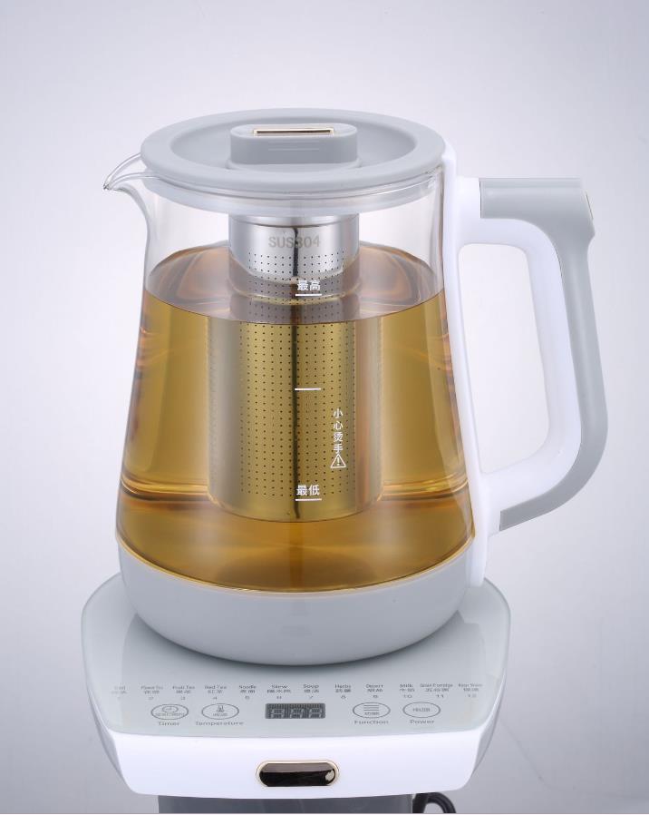 110V電壓美規養生壺1.8L煮茶壺全自動玻璃煮茶器電燒水壺出口北美