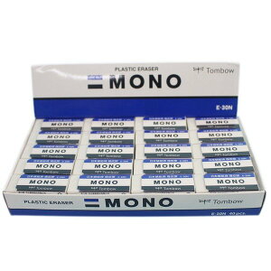 TOMBOW 蜻蜓牌橡皮擦 E-30N (小)/一盒40個入(定15) MONO橡皮擦 塑膠擦 日本原裝