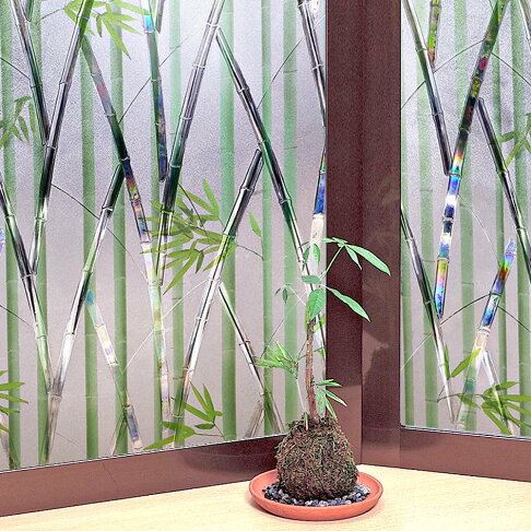 日本MEIWA抗UV可變色靜電窗貼 (竹林風情) - 46x200公分 0