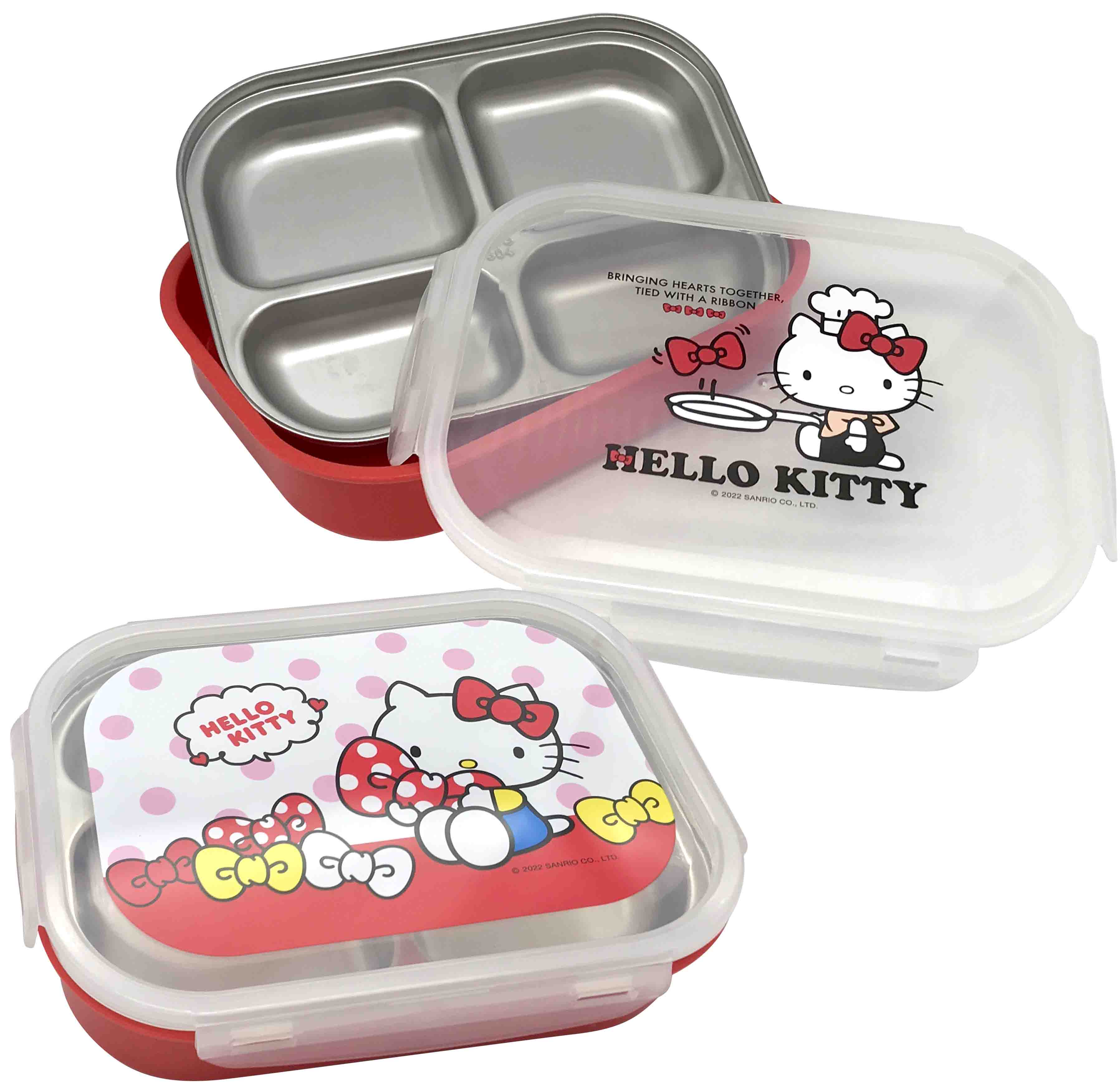 Hello Kitty不鏽鋼附蓋餐盤