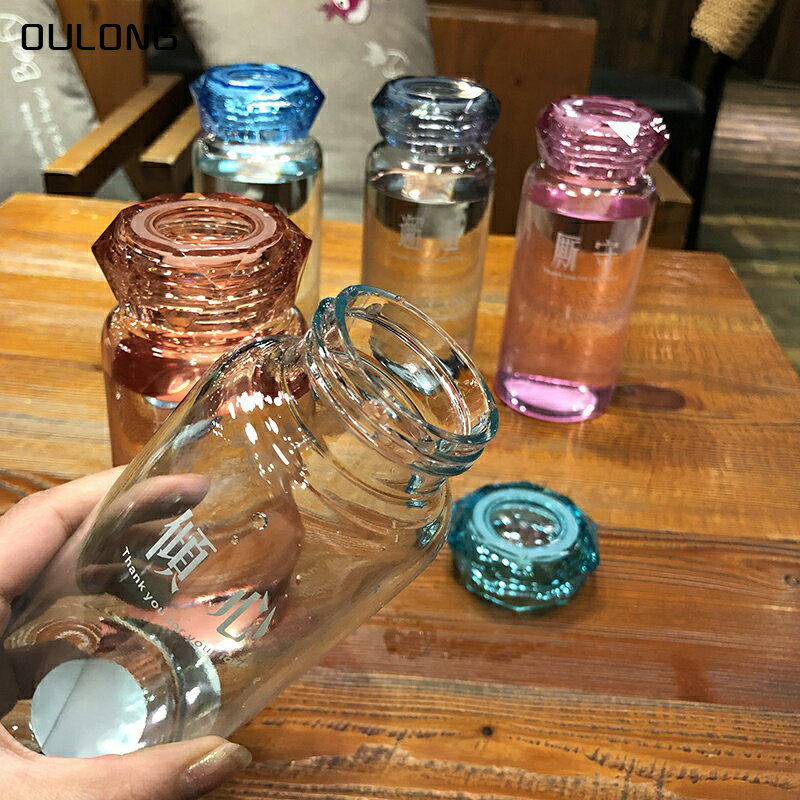 鉆石玻璃杯女學生個性潮流創意韓國抖音網紅水杯ins耐熱文藝杯子