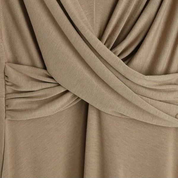 ANNAS 正韓 V領 抓皺 交叉 無袖 洋裝 連身裙 長裙 長洋裝 大裙擺 背心裙 棉質 顯瘦 彈性 素面 韓國 6