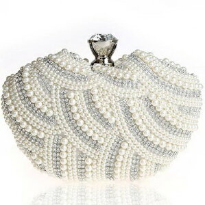 珍珠晚宴包 鏈條包-閃亮水鑽時尚精美女手拿包 3色71as46【獨家進口】【米蘭精品】