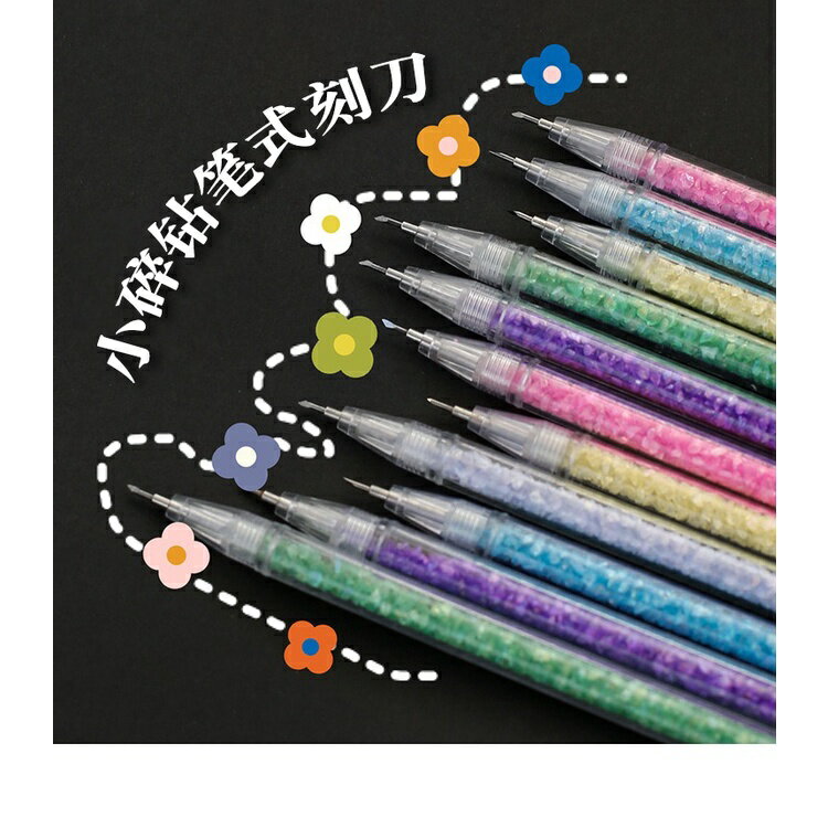 松島 刻刀 君子雷小碎石系列 卡通可愛少女手帳裁紙小刻刀  手帳筆刀 手帳刀 手帳刻刀 刀筆 美工刀 可愛ins 8