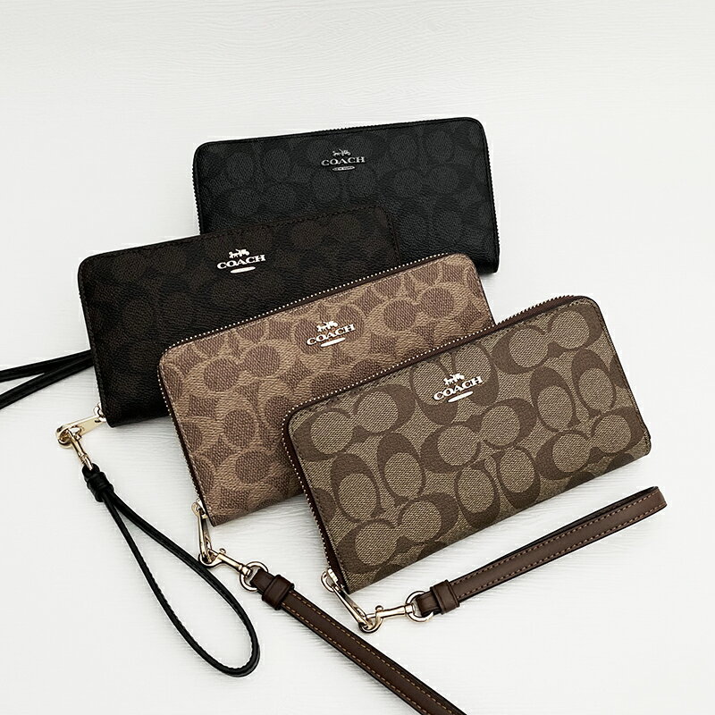 美國百分百【全新真品】COACH 皮夾 C4452 CW778 長夾 皮革 專櫃精品 錢包 logo印花 多色 DA38