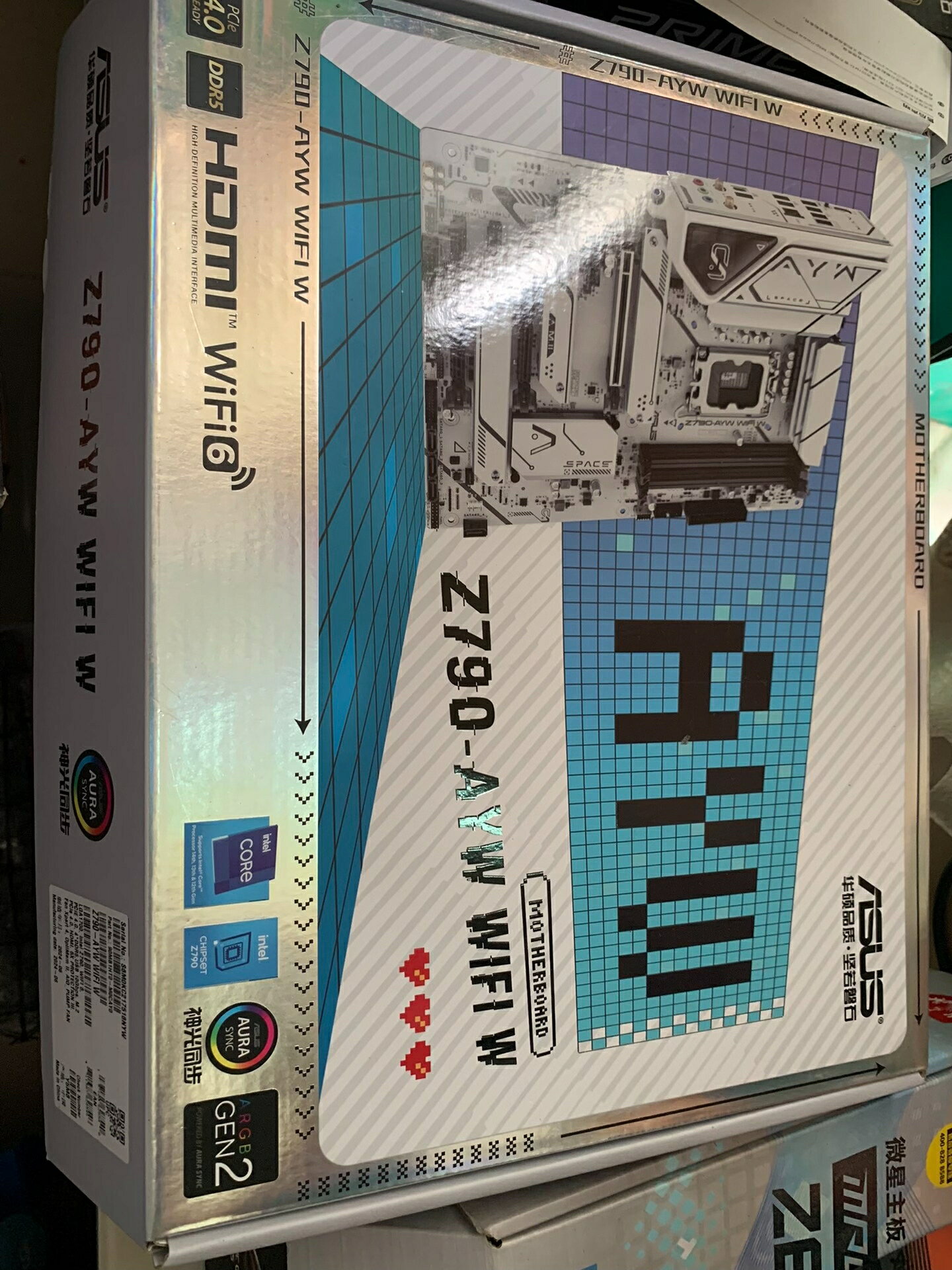 華碩Z790-AYW WIFI DDR5 主機板 保固內 盒裝完整 高效能電競 支援WIFI6 雙通道