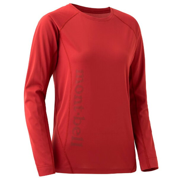 日本【Montbell】LT COOL L/S 女款排汗長袖 (午夜藍/銀白/櫻桃紅)