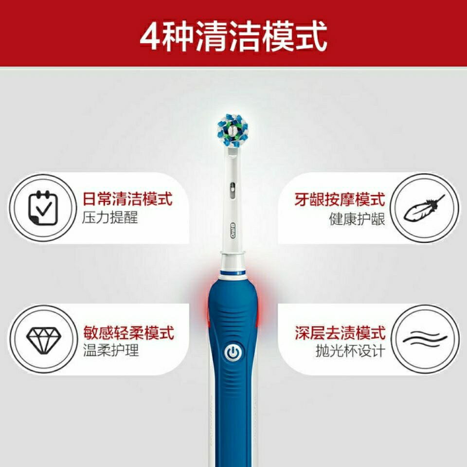 【發票🇹🇼賣家一年保固】德國主機 四種模式 充電指示 歐樂B Oral-B 電動牙刷 P4000 P2000 P3000 8