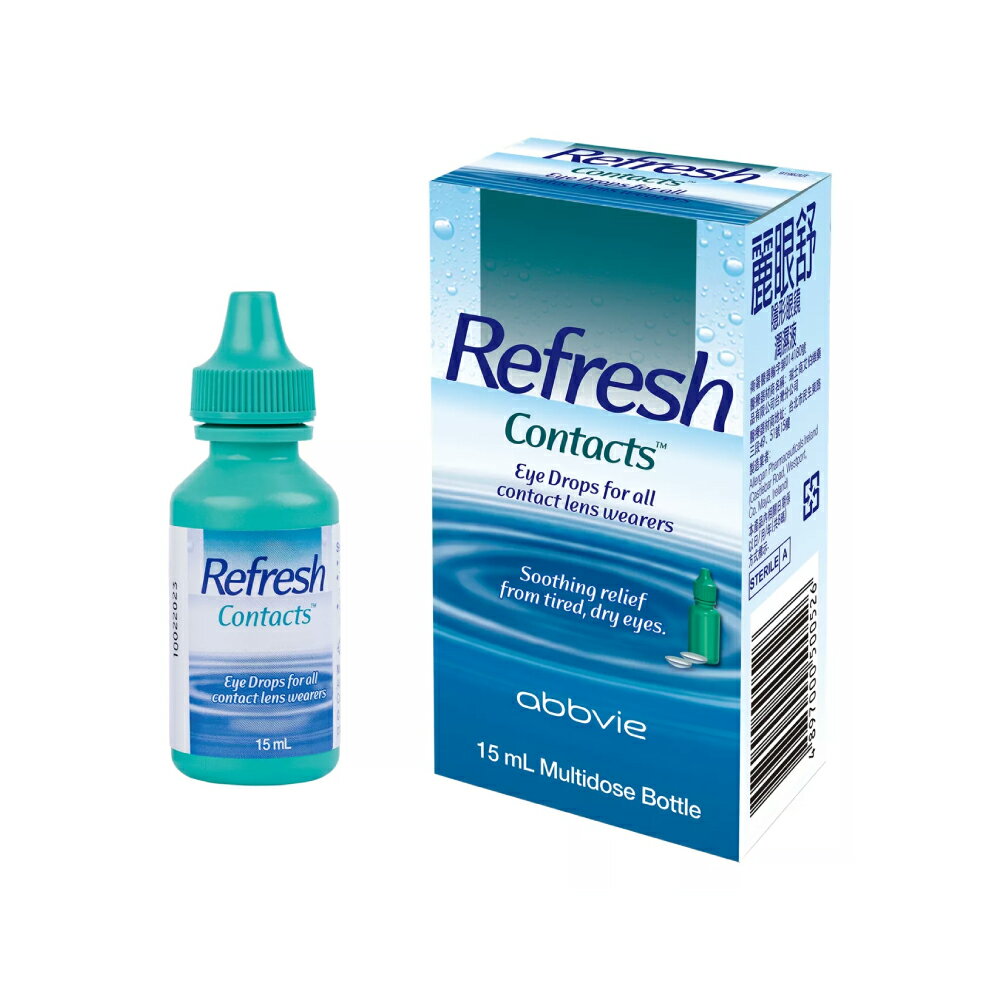 愛力根 麗眼舒 Refresh 隱形眼鏡潤濕液 (15ml/盒)【杏一】