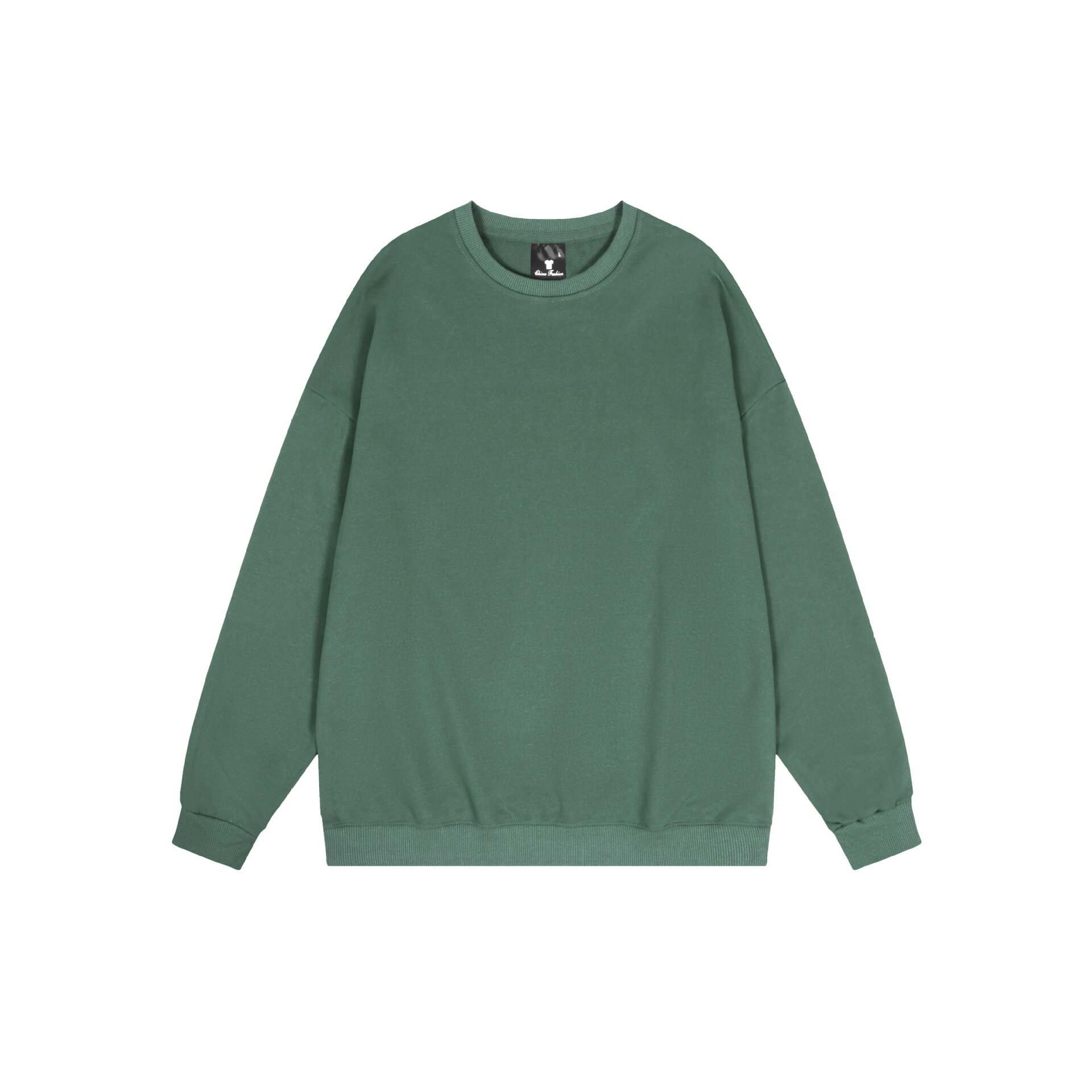 【喜挖】純色圓領斜紋T恤上衣全滌綸男女款長袖潮 0