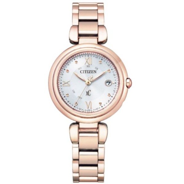CITIZEN星辰錶 ES9464-52A 時尚光動能電波鈦金屬女錶/櫻花粉紅 29mm｜樂天全館特惠中★指定刷卡回饋10%