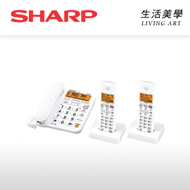 APP再折500代碼【19Jul19-500】日本原裝 SHARP【JD-G31CW】家用無線電話 母機+雙子機 通話錄音 拒接