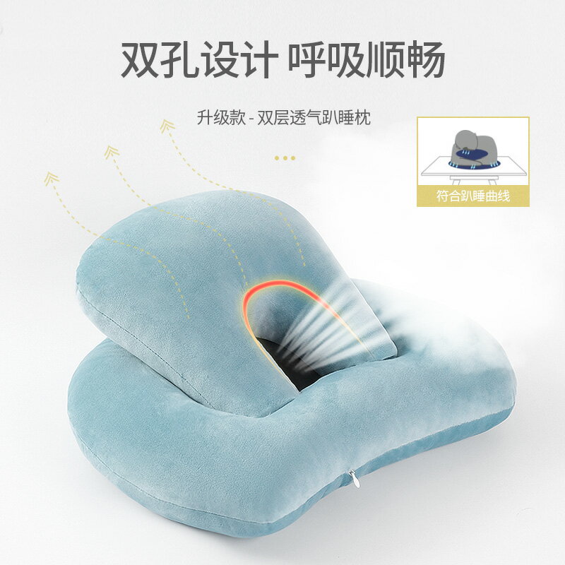 午睡枕 趴睡枕 午睡枕辦公室午睡神器學生午休趴枕桌上趴睡枕女生睡覺抱枕靠背墊 全館免運