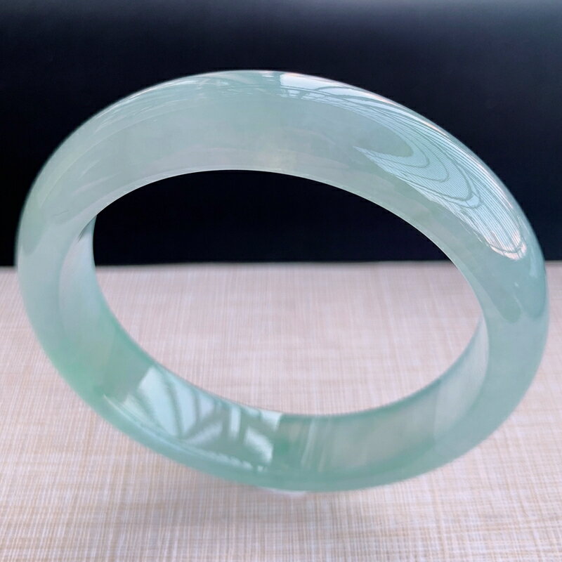 【現貨】翡翠冰種手鐲女冰透玉鐲子油青飄花玉鐲子晴水翡翠處理玉手鐲年輕【北歐家居生活】
