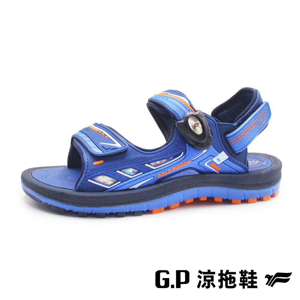 G.P(童)簡約輕羽磁扣大童涼鞋 童鞋-藍色