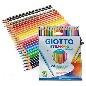 【義大利 GIOTTO】255800 STILNOVO 水溶性色鉛筆 24色/盒