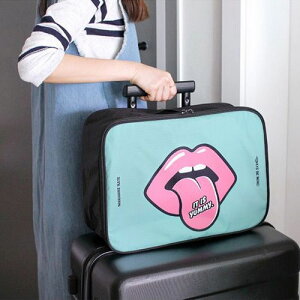 蒐藏家-可愛韓版拉桿輕便行李收納袋 短途出門旅行包 旅遊出差手提包